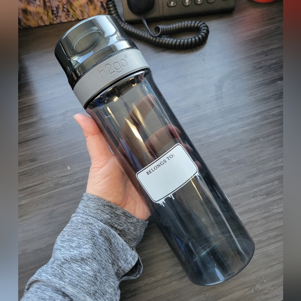H2GO Screw Top Black Water Bottle - Corporate Branded